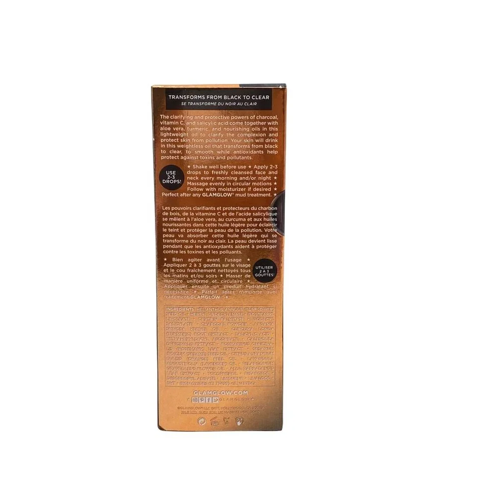 Glamglow Starpotion Liquid Charcoal Clarifying Oil 1.0 oz